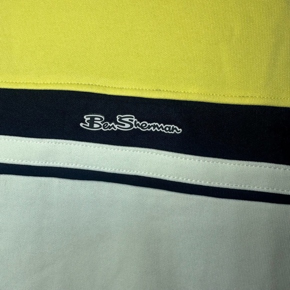 Ben Sherman Colorblock Tricot Track Jacket Snow White Medium Full Zipper - Picture 3 of 13